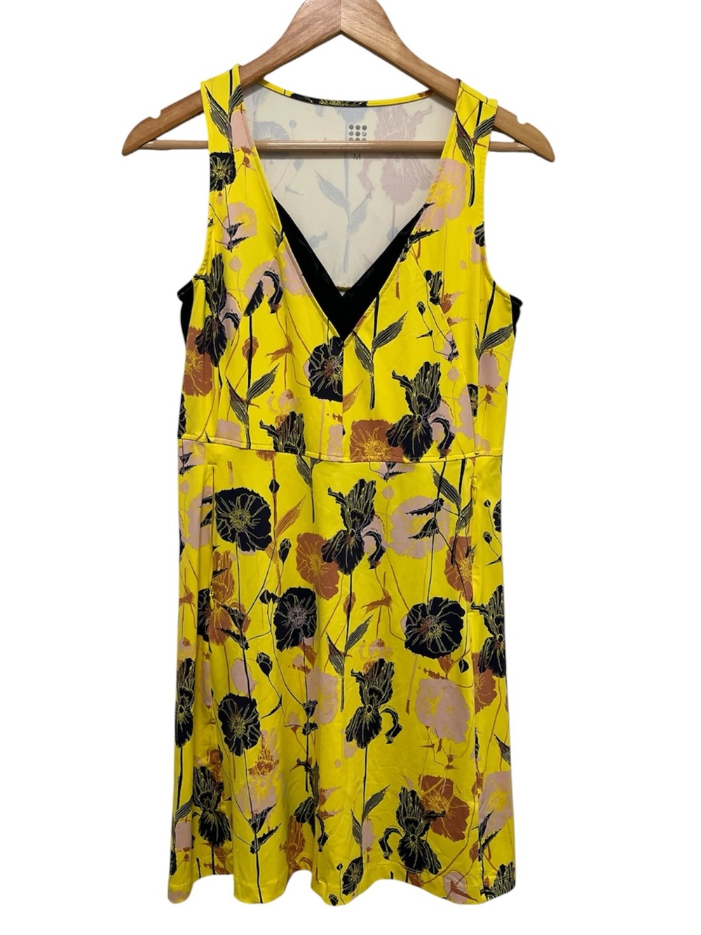Title Nine Diamalete Yellow Floral Athletic Dress Size Medium